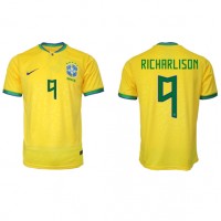 Pánský Fotbalový dres Brazílie Richarlison #9 MS 2022 Domácí Krátký Rukáv